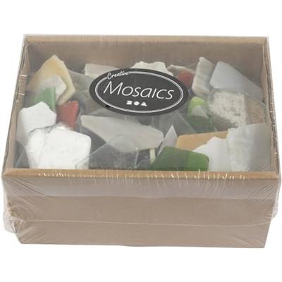 Creativ Company Mozaiek, afm 15-60 mm, dikte 5 mm, inhoud kan variëren , diverse kleuren, 2 kg/ 1 doos