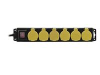 Eurolite EUROLITE Distributor 6-fold IP44 bk 1.5m - thumbnail