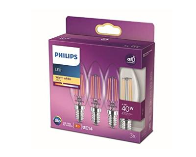 Philips 4,3W - E14 - 2700K - 470 lumen set van 3 - 929001889759