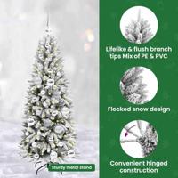 VidaXL Kunstkerstboom wit 120 cm pvc en plastic en staal en pe - thumbnail