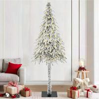 VidaXL Kerstboom met 300 led met standaard wit 210 cm pe en staal - thumbnail