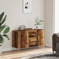 Dressoir 100x36x60 cm bewerkt hout oud houtkleurig - thumbnail