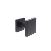 Intersteel voordeurknop vierkant 64x64mm op achterplaat 54x54mm verkropt éénzijdige montage - mat zwart - thumbnail