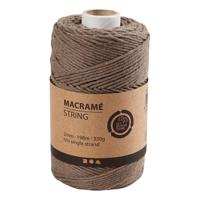 Creativ Company Macrame koord lichtbruin, 198m - thumbnail