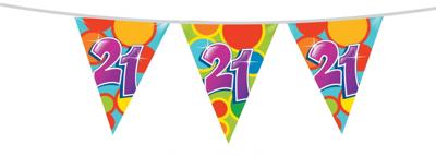 Vlaggenlijn 21 jaar gekleurd Vlaggenlijn 21 jaar gekleurd