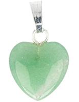 Hartvormige Edelstenen Hanger Aventurijn Groen (12 mm) - thumbnail