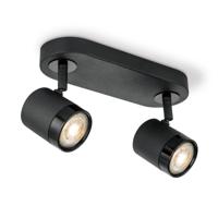 Home sweet home LED opbouwspot Manu 2 lichts ↔ 24 cm - zwart - thumbnail