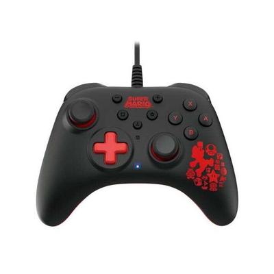 Hori Wired Controller Turbo - Mario Black & Red