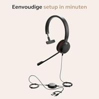 Jabra Evolve 20 Headset Bedraad Hoofdband Kantoor/callcenter USB Type-C / USB Type-A Zwart - thumbnail