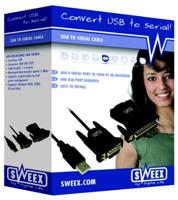 Sweex USB naar seriële kabel, zwart, adapter voor kabel (zwart) - thumbnail