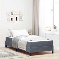 Boxspringbed met matras Donkergrijs 80 x 210 cm Fluweel - thumbnail
