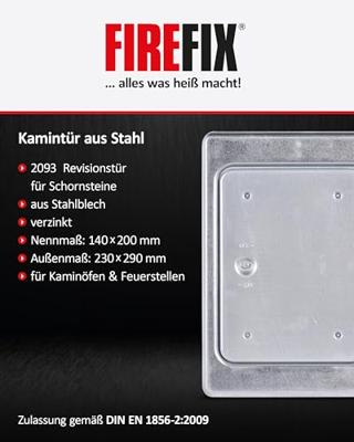 Firefix 2093 Schoorsteendeur Zilver