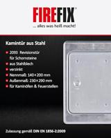Firefix 2093 Schoorsteendeur Zilver - thumbnail