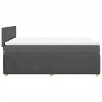Boxspring met matras stof donkergrijs 160x200 cm - thumbnail