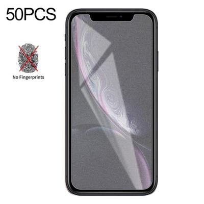 50 stuks non-Full matte Frosted gehard glas film voor iPhone XR/XIR (2019) geen retail pakket