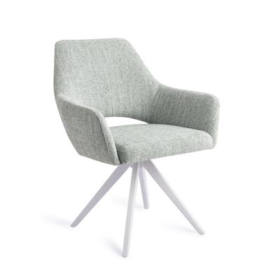 Jesper Home Eetkamerstoel 'Yanai' Turn White, Draaibaar, kleur Soft Sage