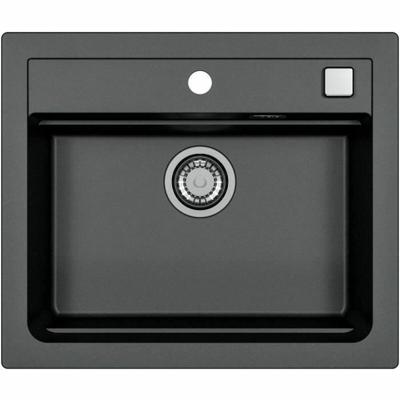 Wastafel met Eén Spoelbak Stradour ATROX Zwart