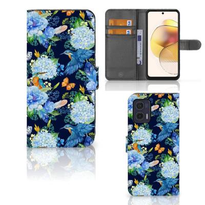Telefoonhoesje | Met pasjeshouder | voor Motorola Moto G73 IJsvogel