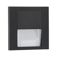 Paulmann 80001 Tsaro eckig 80x36mm Wandinbouwarmatuur LED 1 W Zwart (mat) - thumbnail