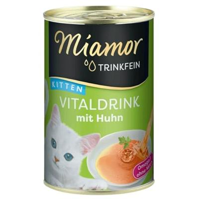 MIAMOR Trinkfein Kitten Vitaldrink with chicken - Kattensnoepje - 135ml
