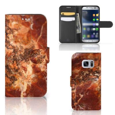 Samsung Galaxy S7 | Bookcase | Marmer Bruin