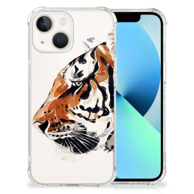 Back Cover iPhone 13 Watercolor Tiger Back Cover iPhone 13 Watercolor Tiger