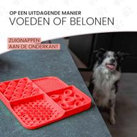 Eat Slow Live Longer Lick Mat Dimensions Rectangle Red - thumbnail