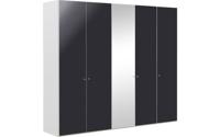 Goossens Kledingkast Easy Storage Ddk, Kledingkast 253 cm breed, 220 cm hoog, 4x draaideur en 1x spiegel draaideur midden - thumbnail