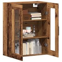 Dressoir 69,5x34x90 cm bewerkt hout oud houtkleurig - thumbnail