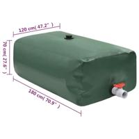 Watertank met kraan opvouwbaar 1500 L PVC - thumbnail