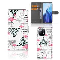 Xiaomi Mi 11 | Telefoonhoesje | Met pasjeshouder | Flamingo Triangle - thumbnail