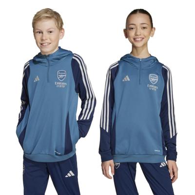 adidas Arsenal Track Hoodie 2025-2026 Kids Blauw Donkerblauw Wit adidas Arsenal Track Hoodie 2025-2026 Kids Blauw Donkerblauw Wit