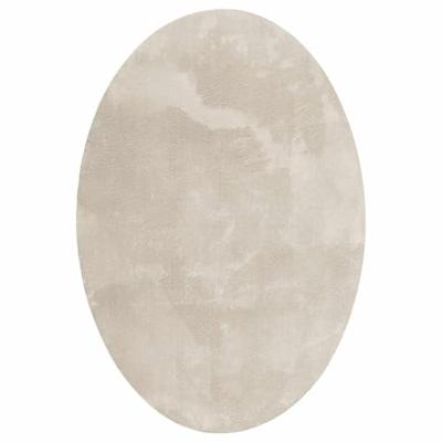 VidaXL Vloerkleden ovaal huarte beige 140 x 200 cm 100% polyester