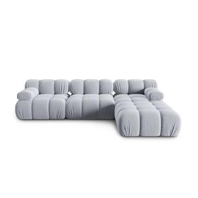 Milo Casa Tropea Modulaire Modulaire 3-zitsbank met Hocker - Lichtblauw