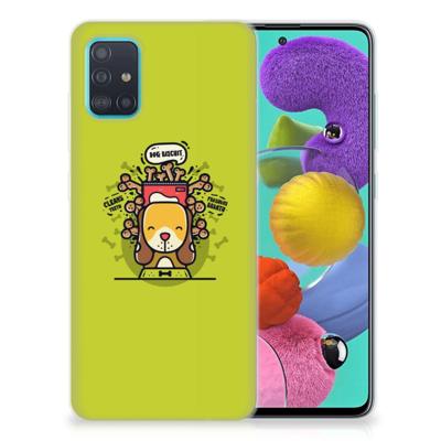 Samsung Galaxy A51 Telefoonhoesje met Naam Doggy Biscuit Samsung Galaxy A51 Telefoonhoesje met Naam Doggy Biscuit