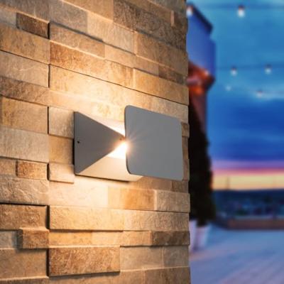 Toledo - LED Wandlamp - 6 Watt 280 Lumen - IP54 - 3000K - Kantelbare lichtbundel - Moderne Binnen en buitenlamp - Grijs