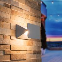 Toledo - LED Wandlamp - 6 Watt 280 Lumen - IP54 - 3000K - Kantelbare lichtbundel - Moderne Binnen en buitenlamp - Grijs - thumbnail