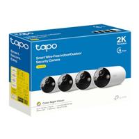 Tapo C410 Draadloze camera voor binnen en buiten, 2K 3 MP, batterijduur tot 180 dagen na één keer opladen, nachtzicht in kleur, alarm met bewegingsdetectie, IP65, 4 stuks - thumbnail
