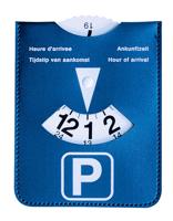 Kangaro Parkeerschijf in Blauwe Kunstlederen Houder - thumbnail