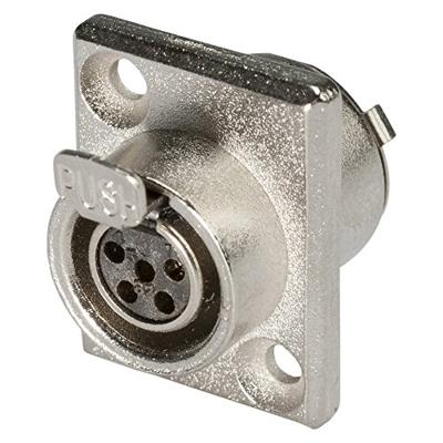 Hicon HI-XMEF5 XLR-connector Bus, inbouw verticaal Aantal polen: 5 Zilver 1 stuk(s)