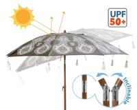 Strandparasol Grijs Ø 180 cm SPF50+ Boho - thumbnail
