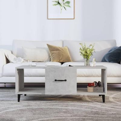 Salontafel 102x50x40 cm bewerkt hout betongrijs