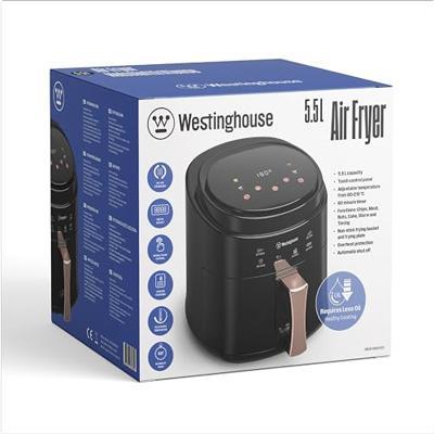 Westinghouse Airfryer / heteluchtfriteuse - 1400 W - zwart - 5,5 liter