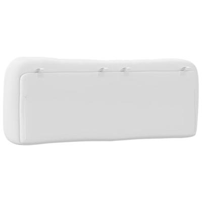 Hoofdbordkussen "Hvar" 120 cm kunstleer wit