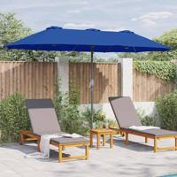 Tuinparasol Blauw 380 x 196 x 235 cm Poedergecoat staal - thumbnail