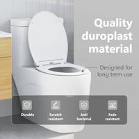 VidaXL Toiletzitting wit 47 x 37,5 x 3,8 cm duroplast - thumbnail