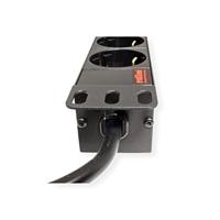 ROLINE 19 stekkerdoos 9-voudig, zwart, 2 m - thumbnail