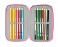 Driedubbele Pennenzak Gabby's Dollhouse Confetti Roze Turkoois 12,5 x 19,5 x 5,5 cm 37 Onderdelen - thumbnail