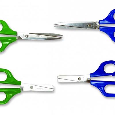 Schaar met 1 groot en 1 klein oog - gepunt 75 mm rechts