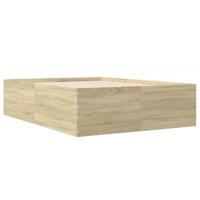 Bedframe bewerkt hout sonoma eikenkleurig 140x190 cm - thumbnail